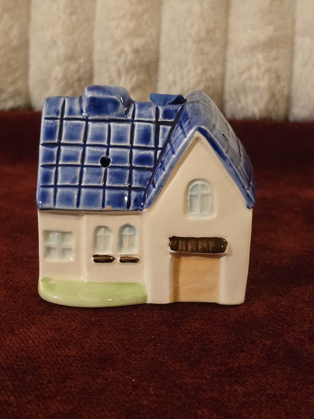 Vintage Japan Ceramic Cottage House Pomander Sachet Potpourri Holder 3x3" MCM
